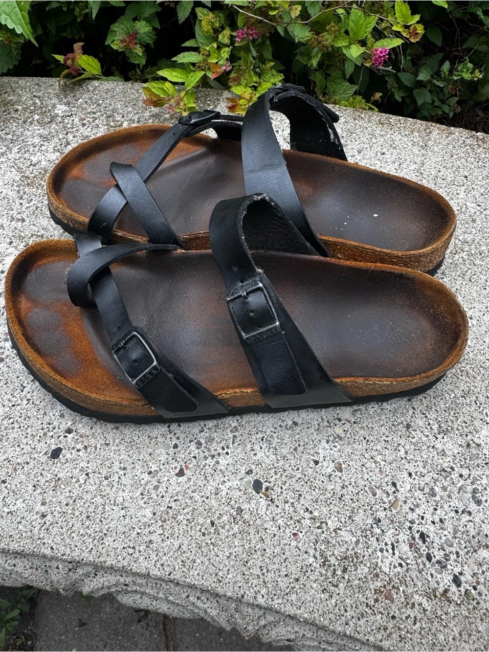Birkenstock Black Leather Strappy Sandals EU 39 US 8